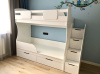 Кровать двухъярусная 180х80 Дуэт (белый + дуб сонома)  от Династия Kids