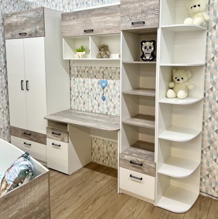 Стол коллекции мебели Гранд (белый + бетон пайн) от Династия Kids