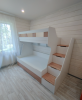 Кровать РУМ 120х200 (корпус дуб золотистый + фасады белые) от Династия Kids