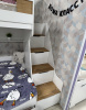 Кровать РУМ 120х200 (корпус дуб золотистый + фасады белые) от Династия Kids