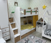 Кровать двухъярусная 180х80 Фортуна (белый + дуб золотистый)  от Династия Kids