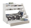 Кровать РУМ 120х200 (корпус дуб золотистый + фасады белые) от Династия Kids