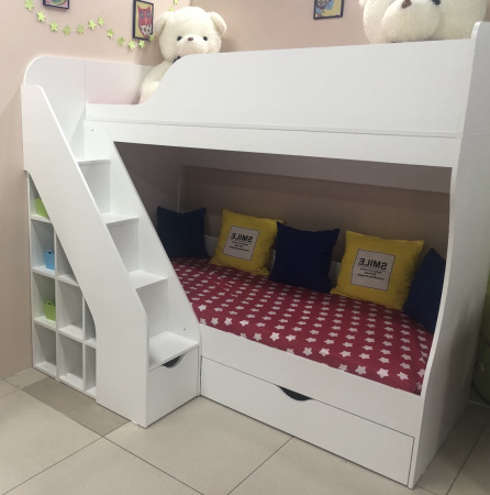 Двухъярусная кровать Умка-2 180х80 (цвет белый) от Династия Kids