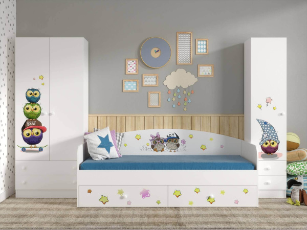 Кровать коллекции Совята NEW 190х90 от Династия Kids