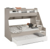 Кровать РУМ 120х200 (корпус дуб золотистый + фасады белые) от Династия Kids