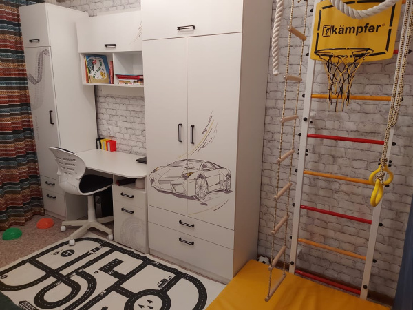 Шкаф коллекции Престиж New (с принтом) от Династия Kids