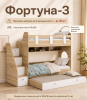 Кровать 190х80 Фортуна-3 (гаскон пайн + белый)