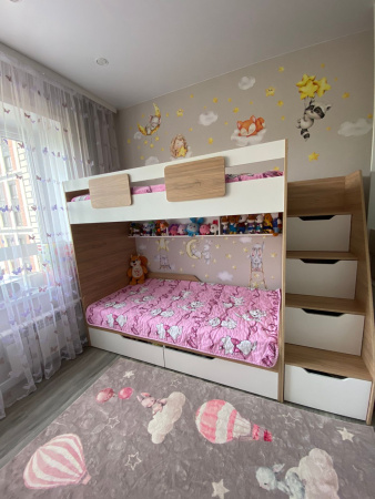 Кровать-чердак коллекции Мозаика 190х90  от Династия Kids